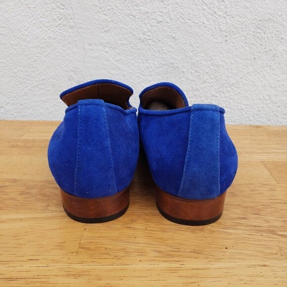 Thelma The Town Blue Suede Slipper in Lapis - Picture 7 of 12
